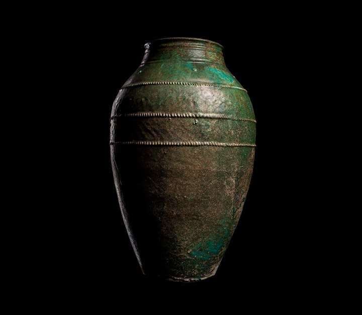 Earthenware Storage Jar with a Turquoise Glaze